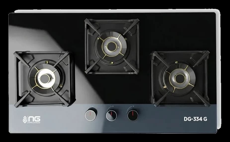 NasGas DG-334G (Auto & Safety) Built-in Hob – 3 Large 5.5Kw Burners with Tempered Glass Top — photo 1